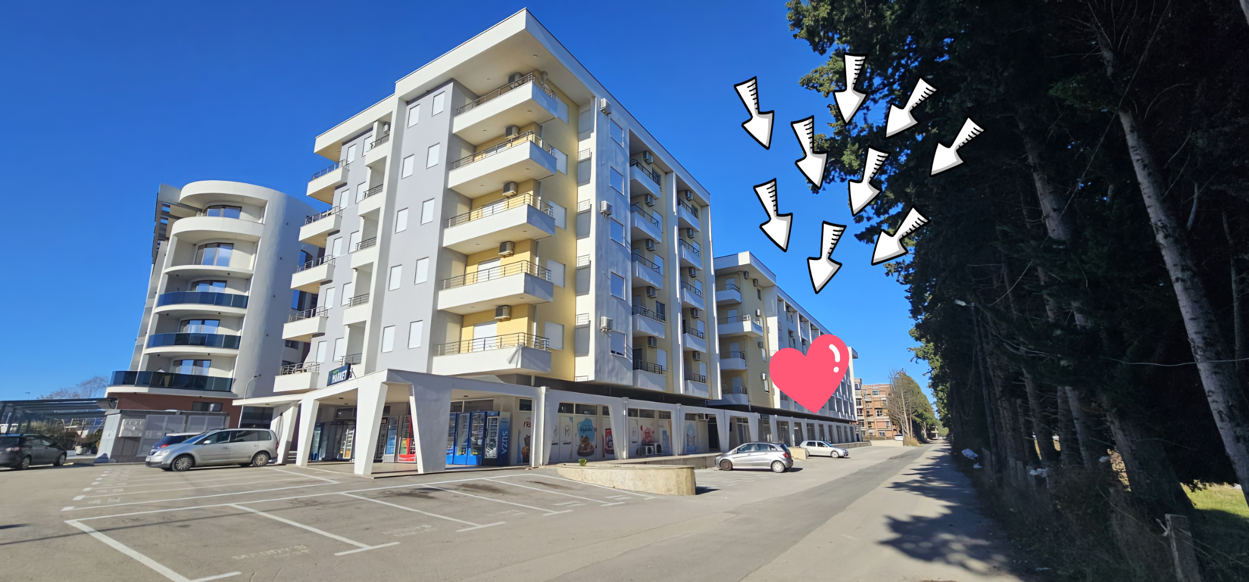Apartment EtaNikol building location in Ulcinj Montenegro