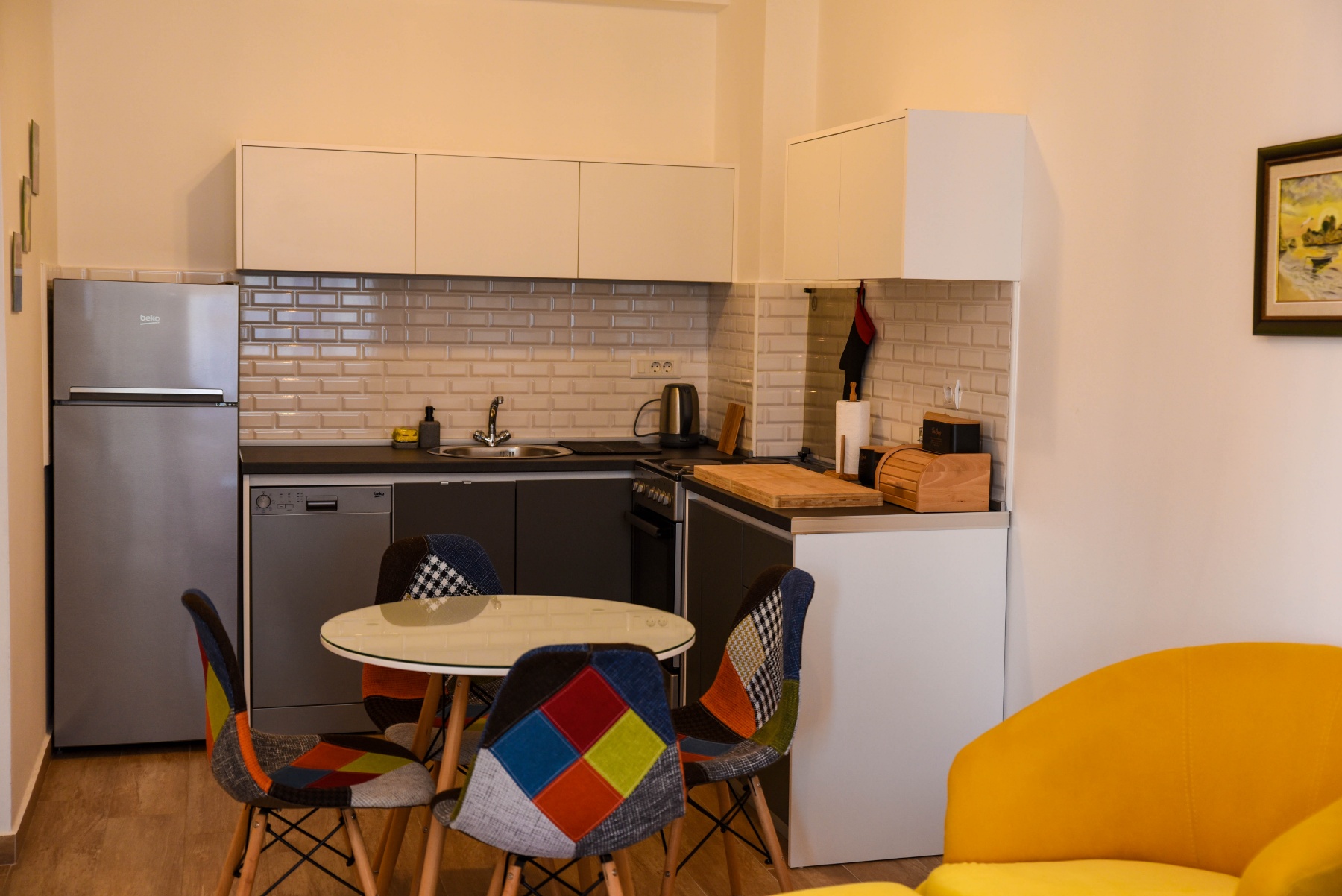 Apartment EtaNikol modern kitchen, Ulcinj Montenegro